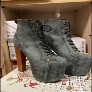 Jeffrey Campbell Lita lace up boots size 6